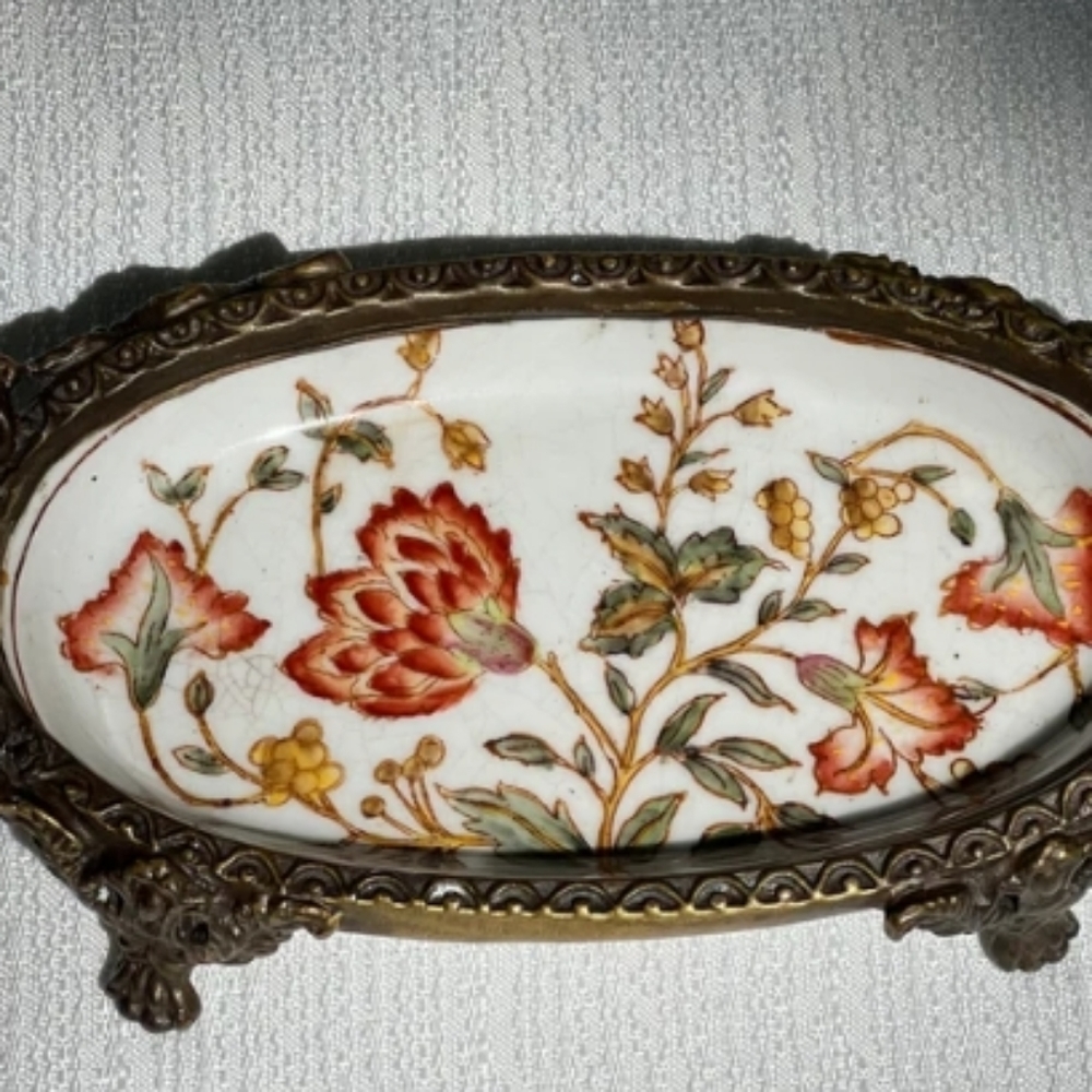 Floral Chinese Porcelain Trinket Dish Hug Rong Tang Zhi reserved6